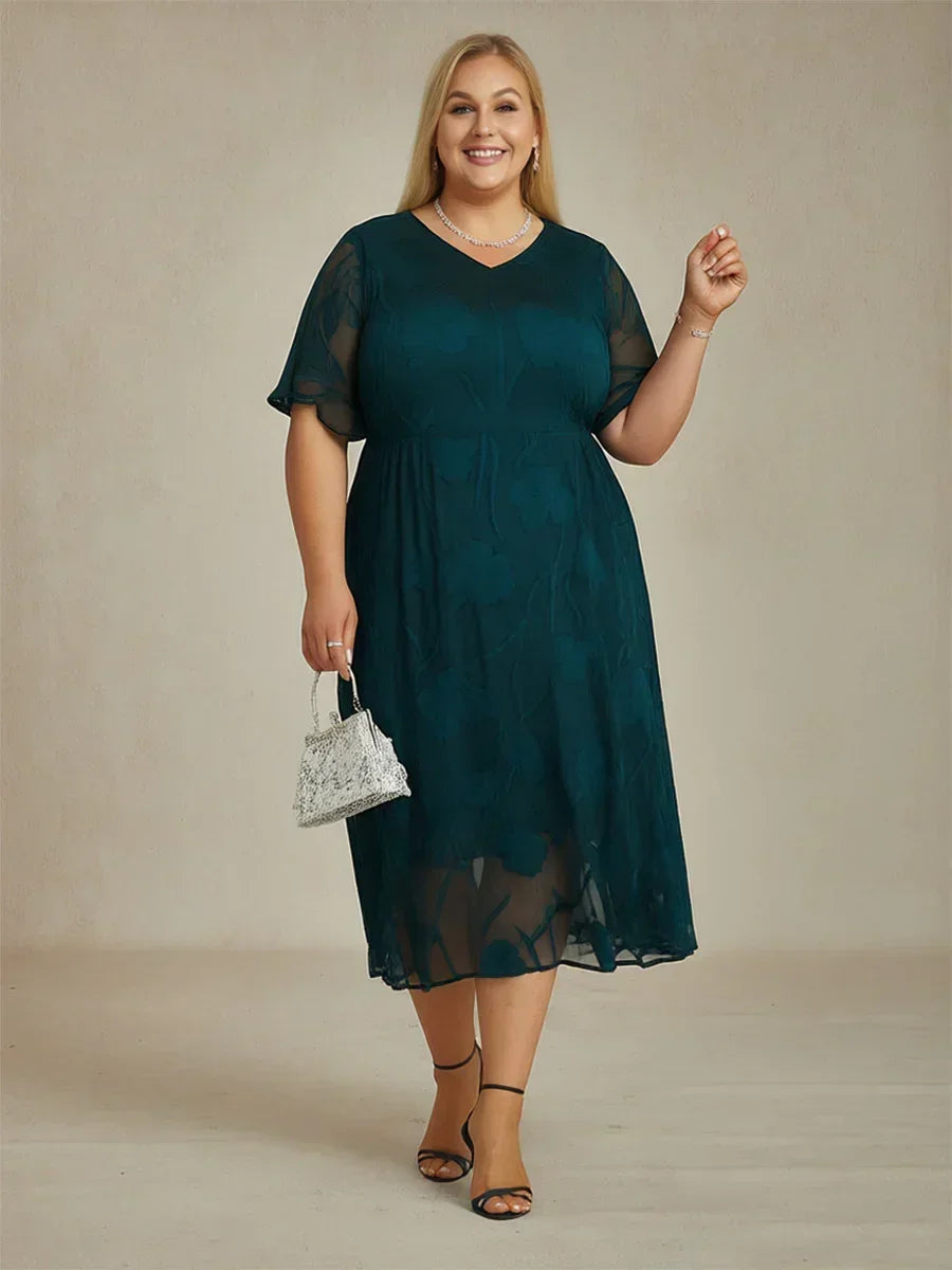 Robes maxi en dentelle avec manches douces