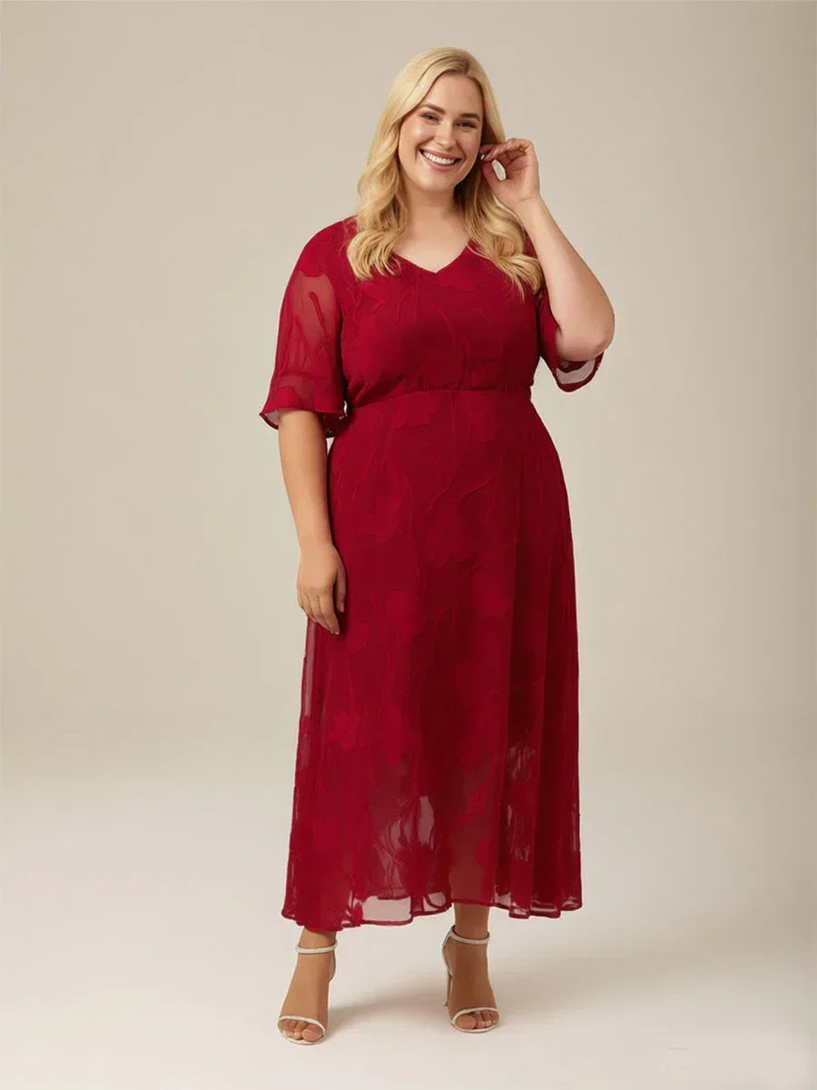 Robes maxi en dentelle avec volants