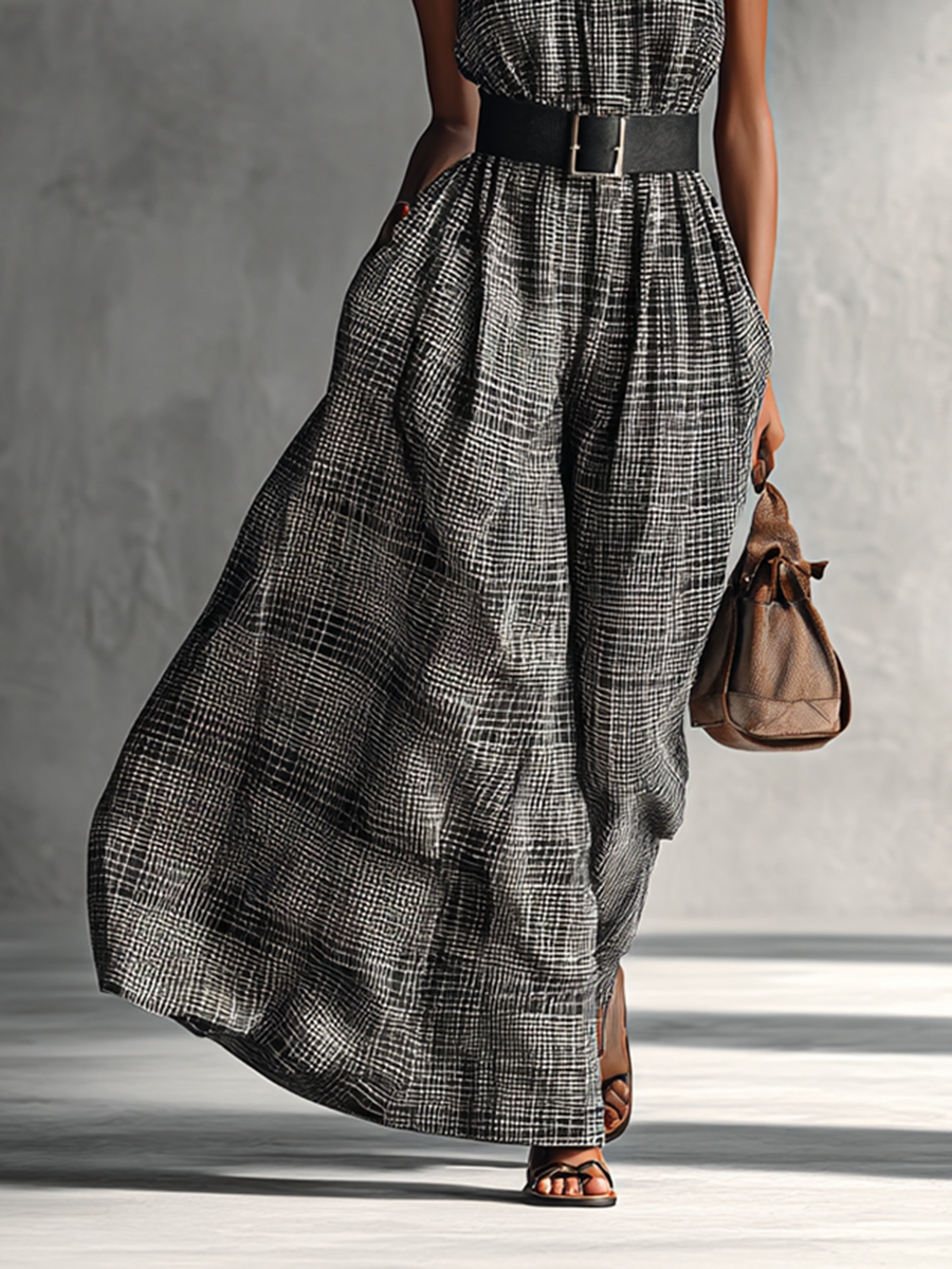 Robes maxi sans manches avec col haut et stylé pour femmes MDA1002G2Y
