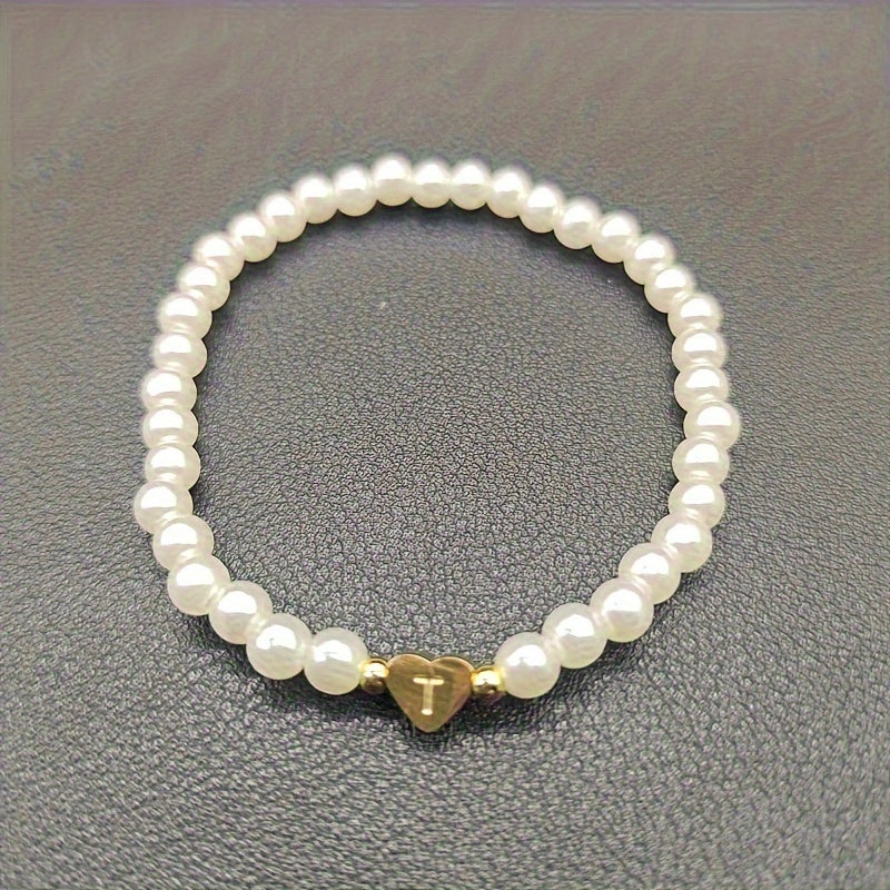 Bijou chic avec lettre au cœur (A–Z)