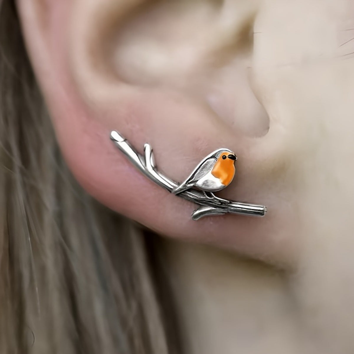 Boucles d'oreilles animation d'oiseau