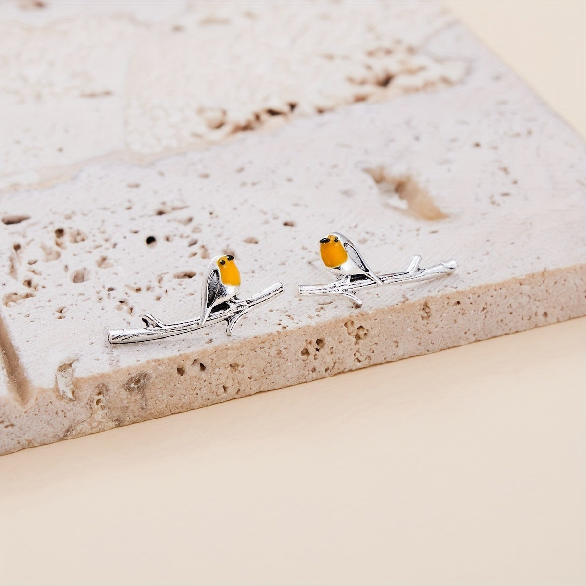 Boucles d'oreilles animation d'oiseau