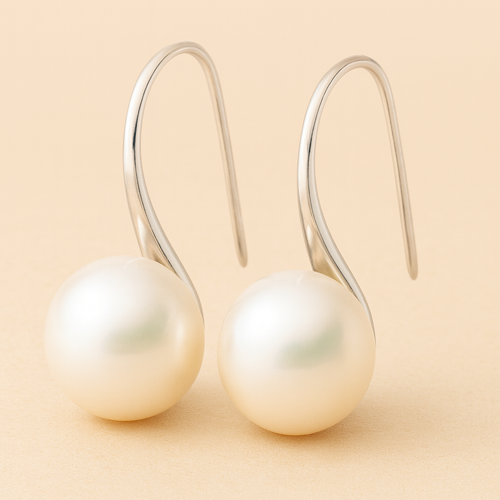 Boucles d'oreilles goutte élégantes avec des perles