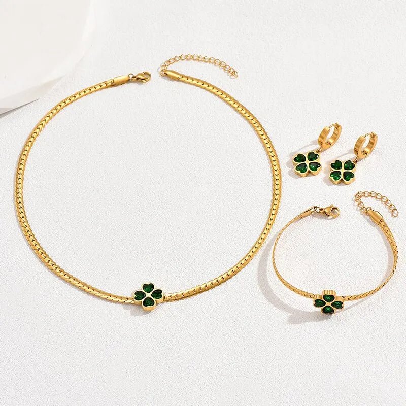 Ensemble de bijoux Trèfle