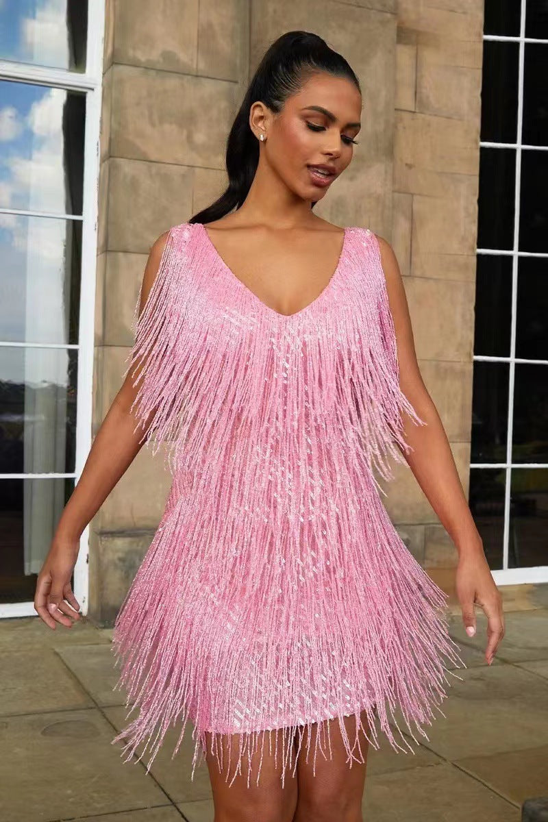 Fringella | Robe de soirée élégante à franges