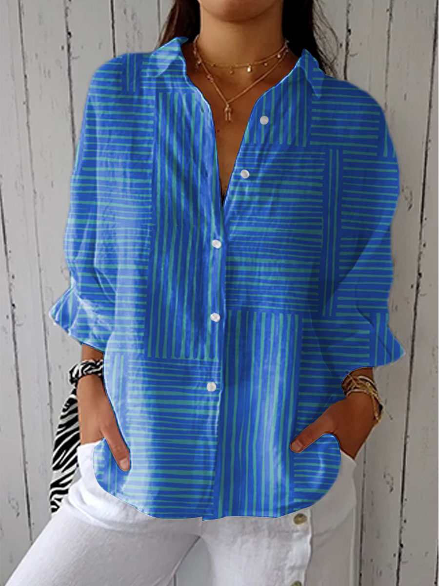 Chemisier | Blouse à rayures civiques