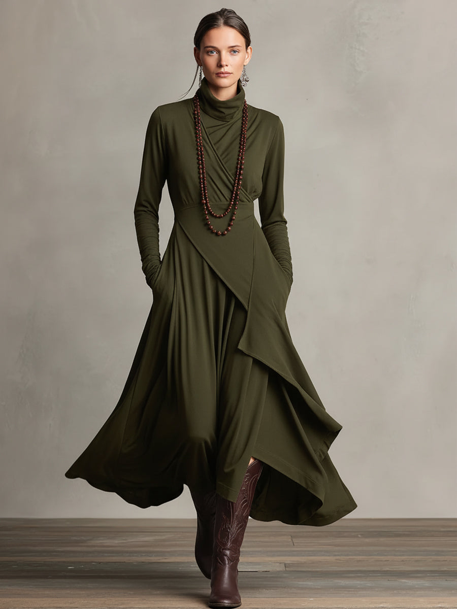 Robe maxi asymétrique en blazer pour femmes en couleur violet