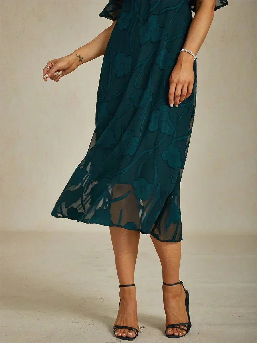 Robes maxi en dentelle avec manches douces