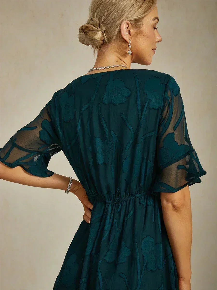 Robes maxi en dentelle avec manches douces