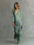 Alesia - Robe midi élégante avec des manches à volants
