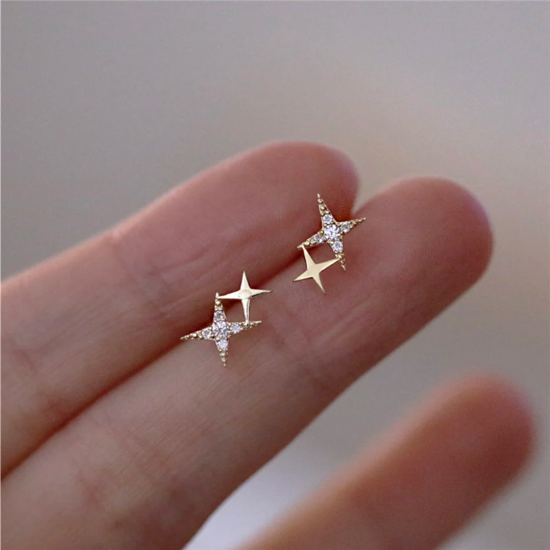 Boucles d'oreilles étoilées scintillantes