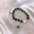 Ensemble de bracelets élégants verts