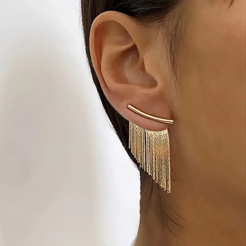 Boucles d'oreilles vintage avec pendentif en or