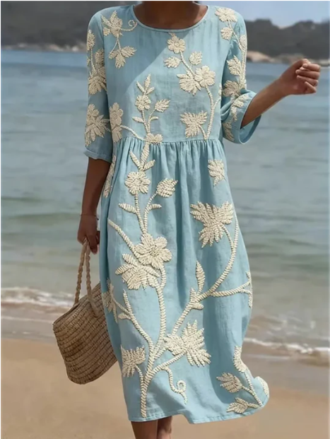 Kimberly | Robe midi avec imprimé floral