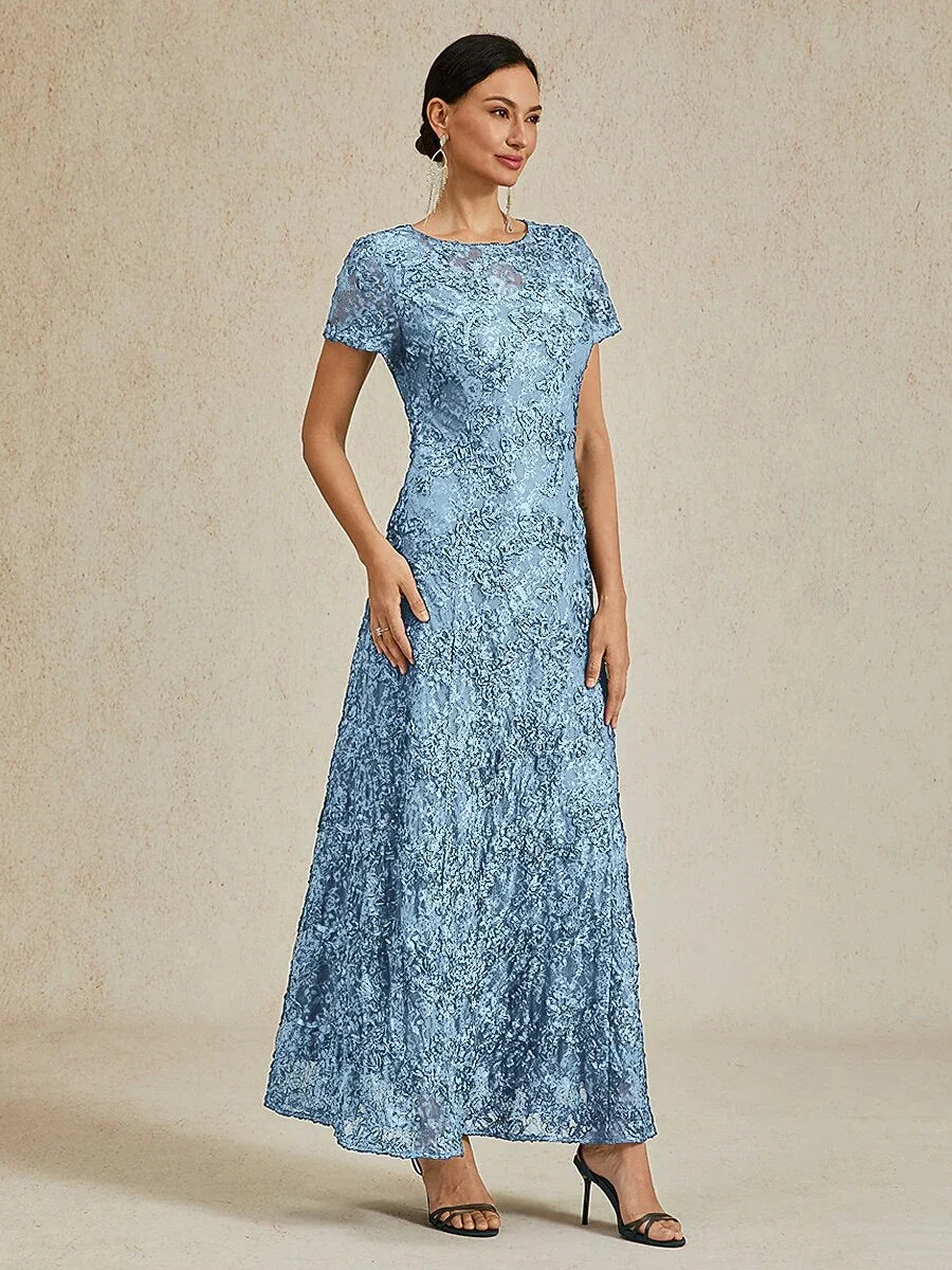 Robes A-Line en dentelle avec décorations en sequins