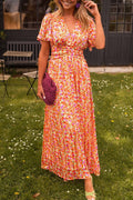 Pologne - Robe longue à fleurs