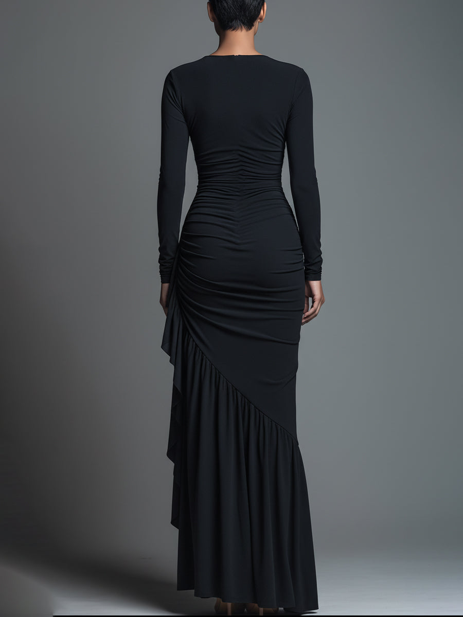 Robe maxi noire élégante pour femmes MDA1541H1I