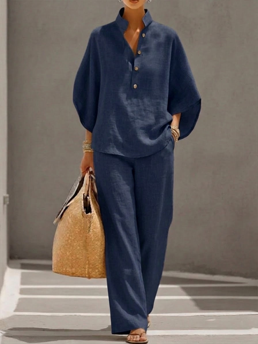 Mariel | Ensemble avec manches évasées et pantalons larges