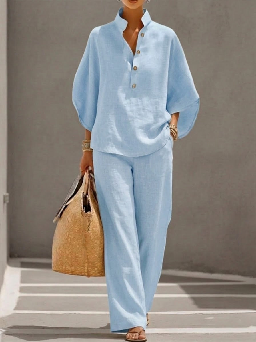 Mariel | Ensemble avec manches évasées et pantalons larges