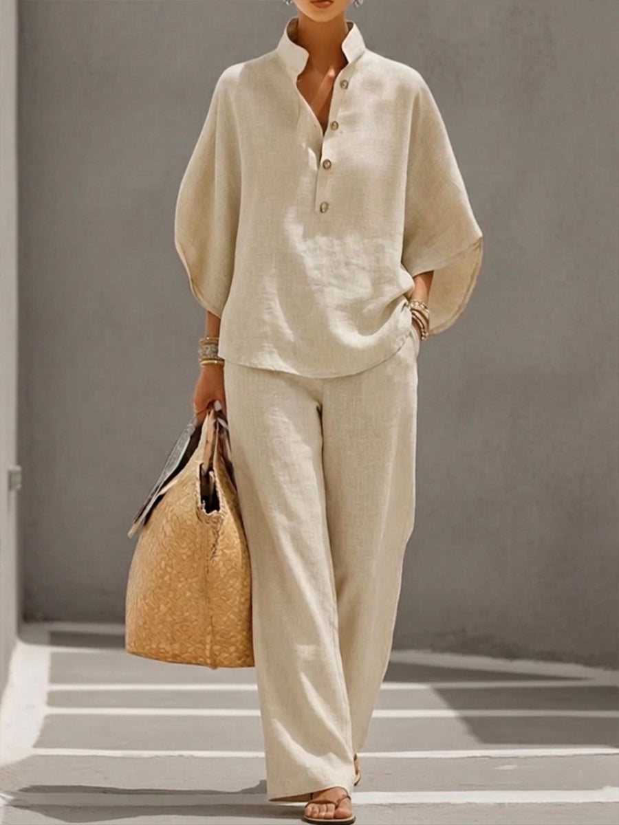 Mariel | Ensemble avec manches évasées et pantalons larges