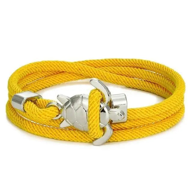 Bracelet fait main en cuir de tortue