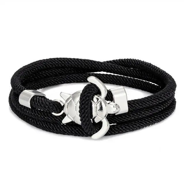 Bracelet fait main en cuir de tortue