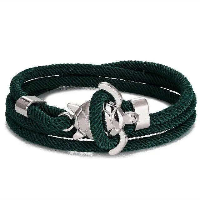 Bracelet fait main en cuir de tortue