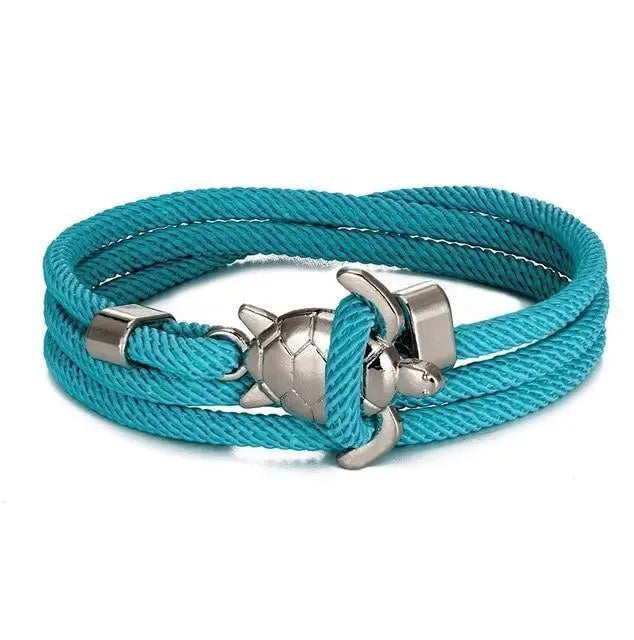 Bracelet fait main en cuir de tortue
