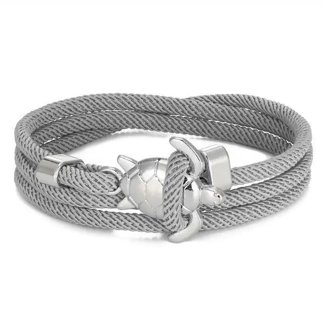 Bracelet fait main en cuir de tortue