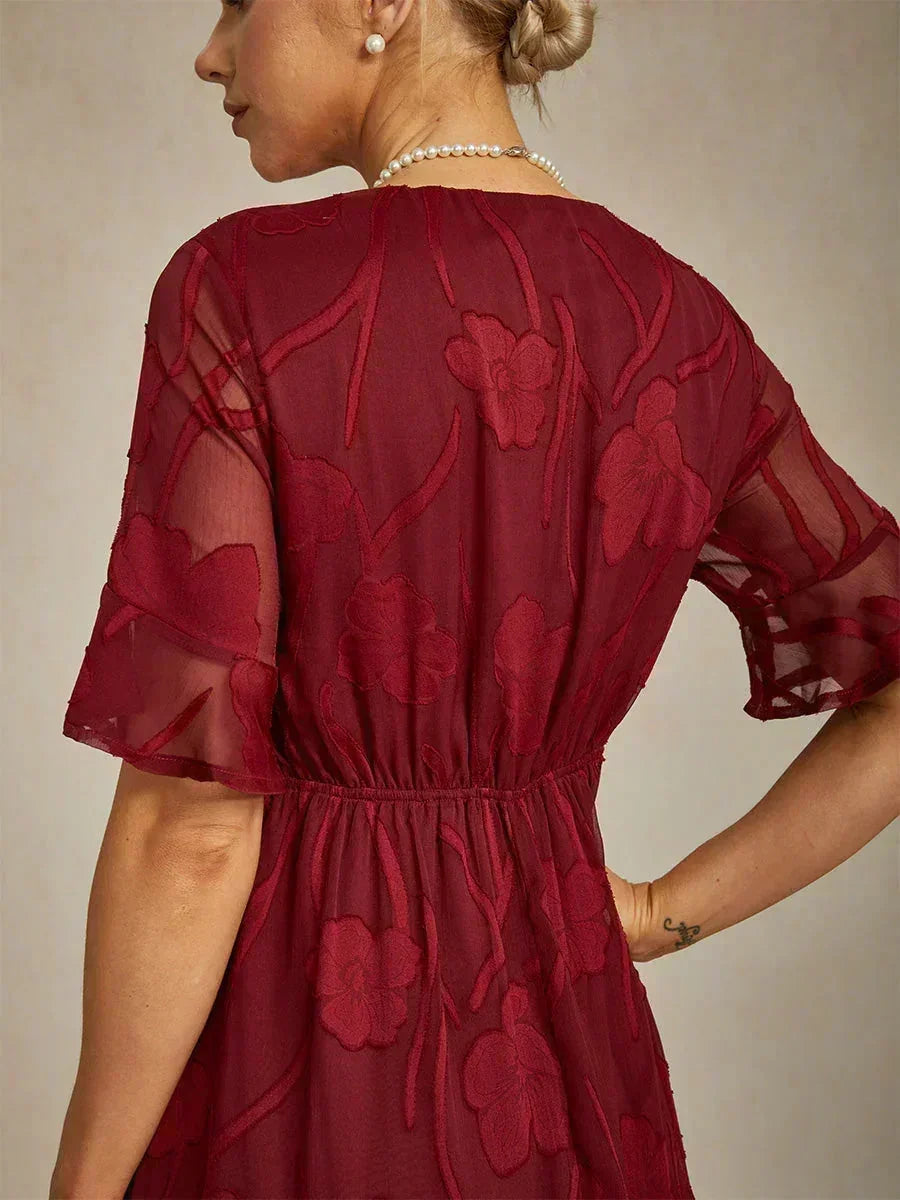 Robes maxi en dentelle avec manches douces