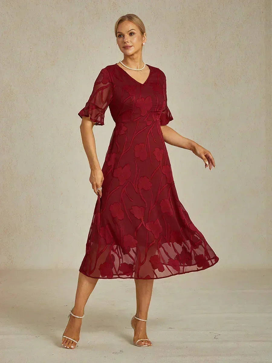 Robes maxi en dentelle avec manches douces
