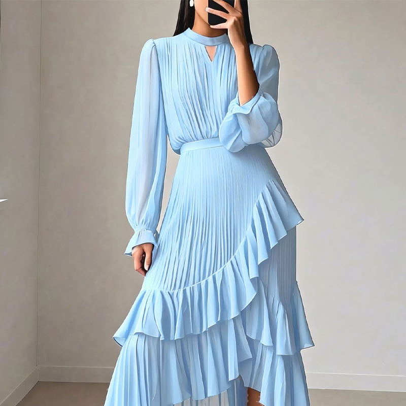 Robe midi élégante avec plis