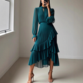 Robe midi élégante avec plis
