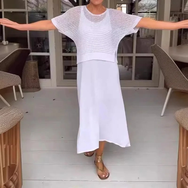 Alma - Robe élégante à 2 pièces + haut perforé