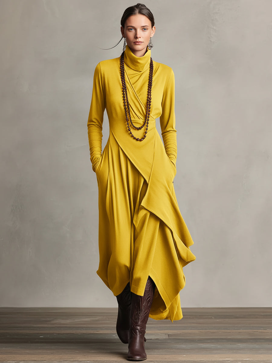 Robe maxi asymétrique en blazer pour femmes en couleur violet
