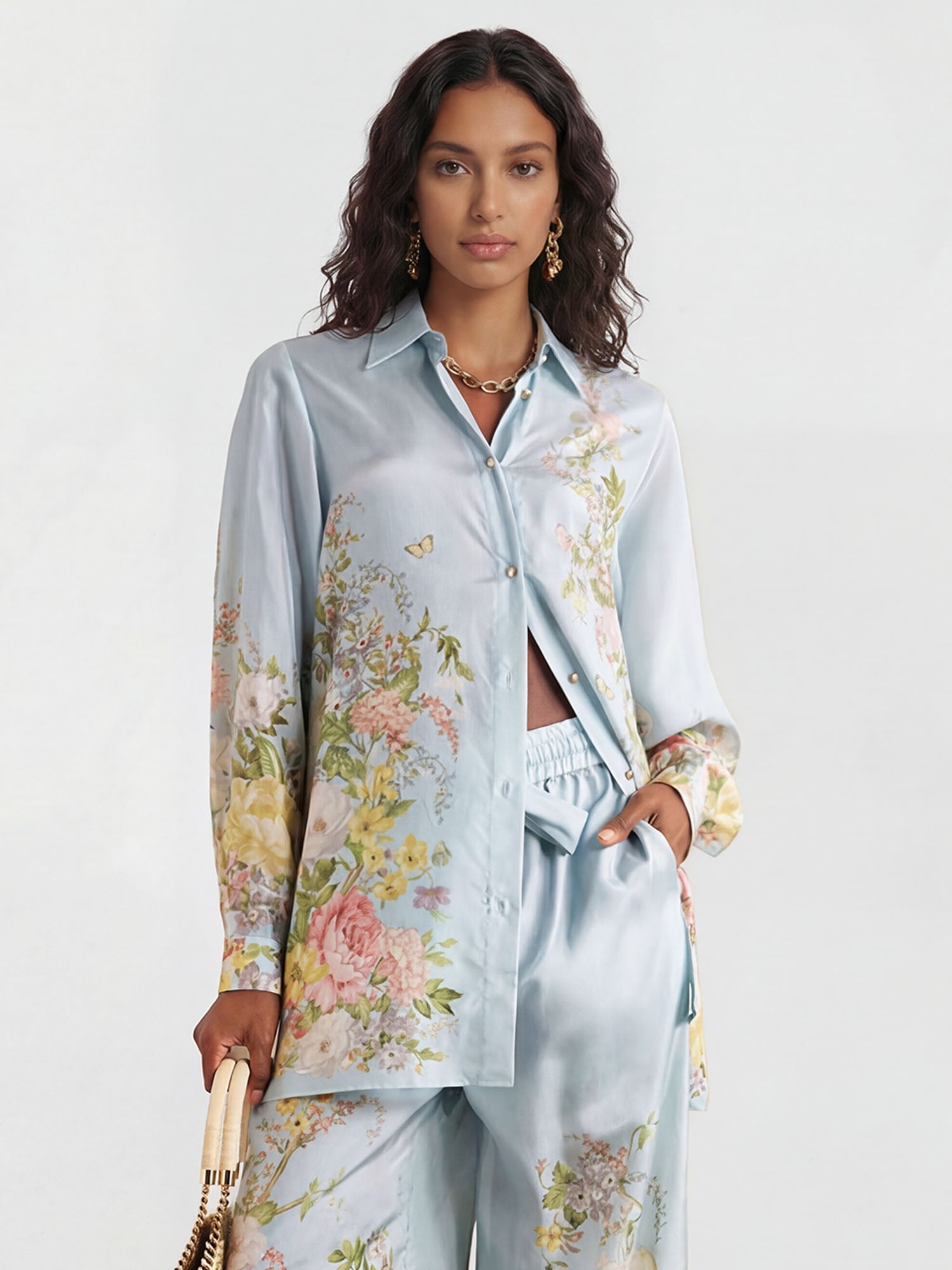 Chemise pastel florale grande
