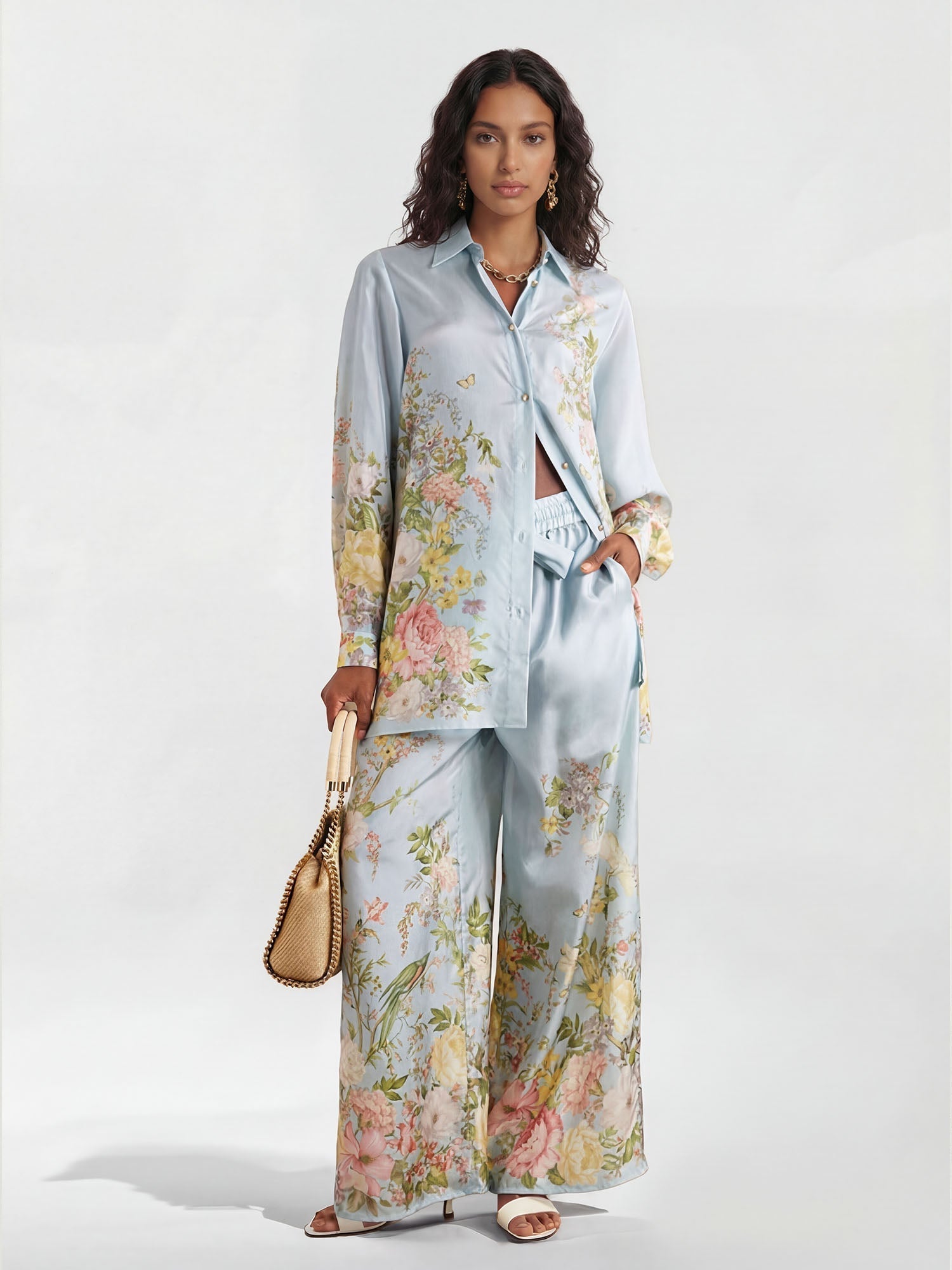 Chemise pastel florale grande